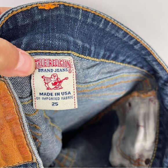 True Religion Distressed Flap Pocket Low Rise Julie Skinny Jeans Women's Sz 25 - Picture 8 of 10